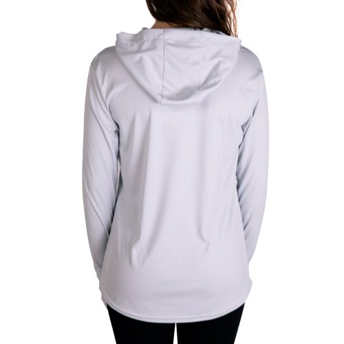 womens uv hoodie lt grey olfd 0002 W Sun Hoodie Grey 3 jpg